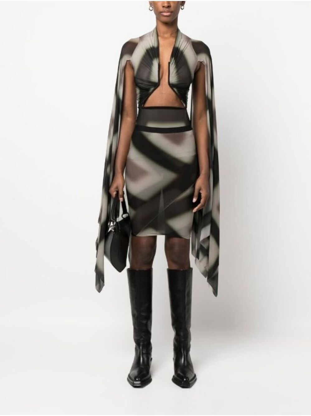 Rick Owens EDFU SS33 patterned skirt size 6 BNWT